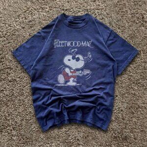 Navy Fleetwood Mac Snoopy T-shirt
